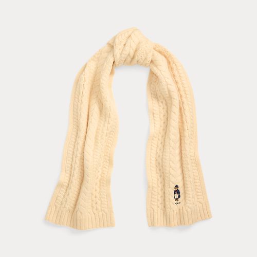 Polo Bear Cable-Knit Wool-Blend Scarf - Polo Ralph Lauren - Modalova