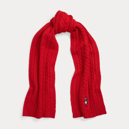 Polo Bear Cable-Knit Wool-Blend Scarf - Polo Ralph Lauren - Modalova