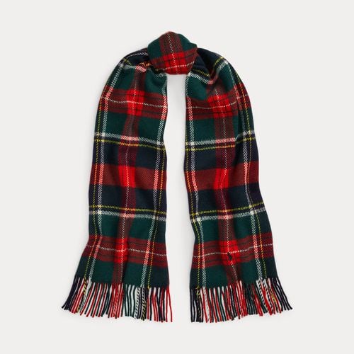 Plaid Fringe-Trim Wool Scarf - Polo Ralph Lauren - Modalova