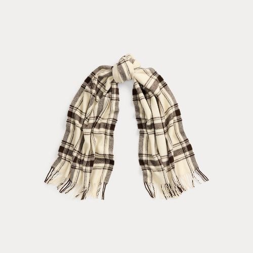 Plaid Fringe-Trim Wool Scarf - Polo Ralph Lauren - Modalova