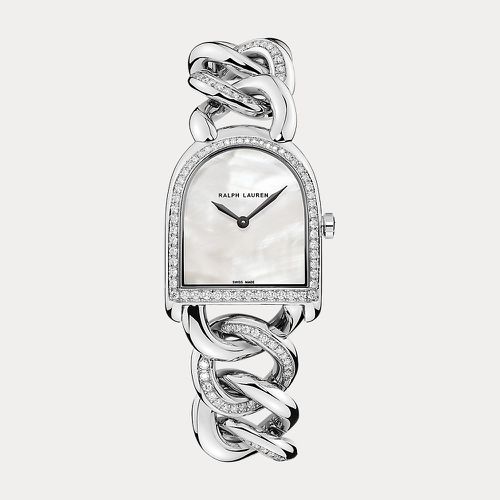 Petite-Link Steel Diamond Stirrup Watch - Ralph Lauren - Modalova