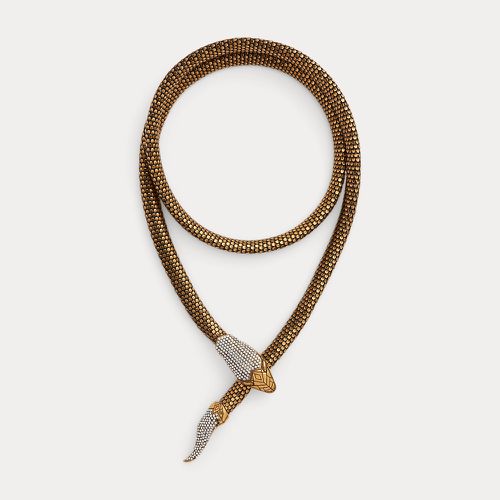 Brass & Crystal Snake Necklace - Collection - Modalova