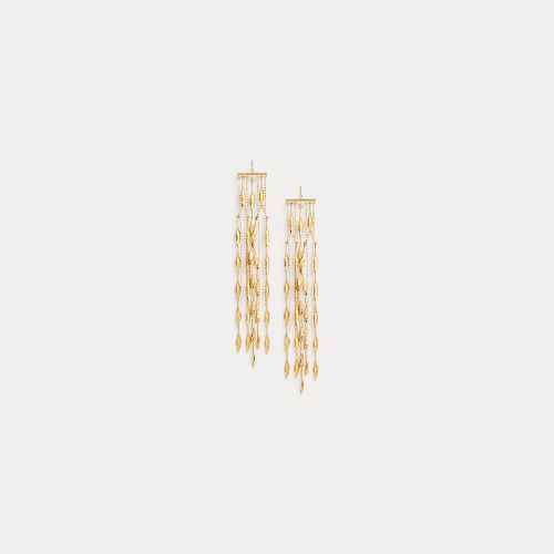 Leaves & Crystal Earrings - Collection - Modalova