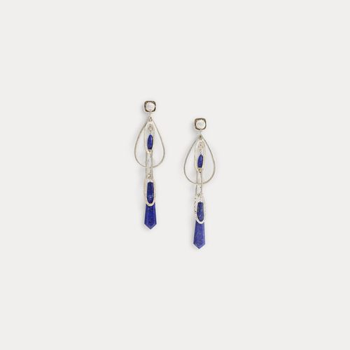 Double-Sided Lapis Drop Earrings - Collection - Modalova
