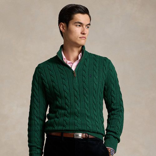 Cable-Knit Cotton Quarter-Zip Jumper - Polo Ralph Lauren - Modalova