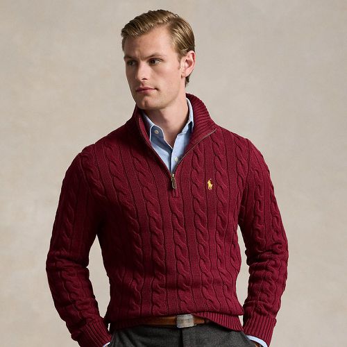 Cable-Knit Cotton Quarter-Zip Jumper - Polo Ralph Lauren - Modalova