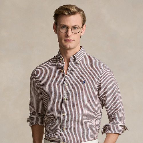 Custom Fit Striped Linen Shirt - Polo Ralph Lauren - Modalova