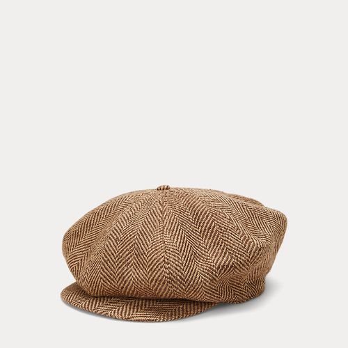 Linen-Silk Herringbone Newsboy Cap - Polo Ralph Lauren - Modalova