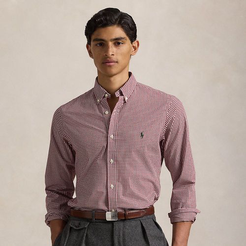 Slim Fit Gingham Stretch Poplin Shirt - Polo Ralph Lauren - Modalova