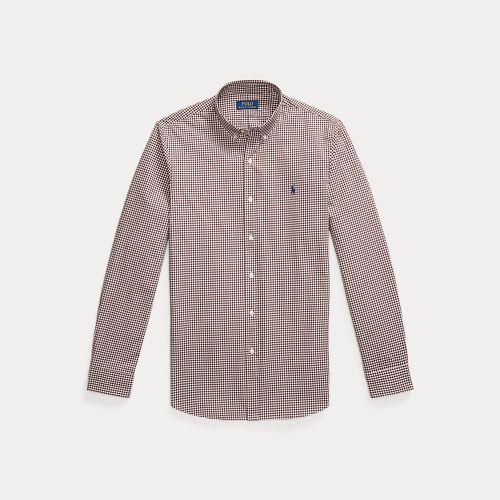 Slim Fit Gingham Stretch Poplin Shirt - Polo Ralph Lauren - Modalova