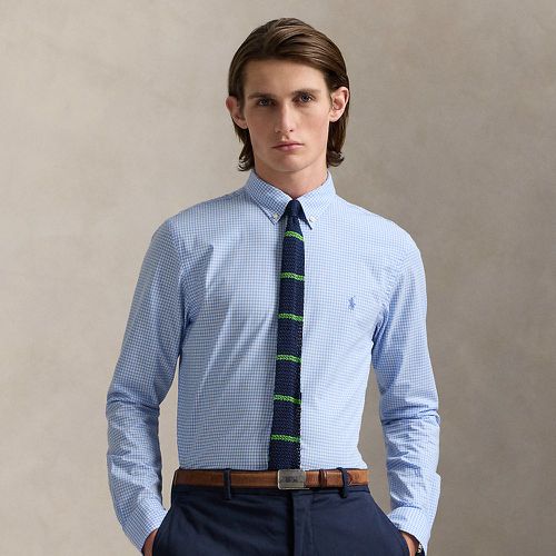 Slim Fit Gingham Stretch Poplin Shirt - Polo Ralph Lauren - Modalova