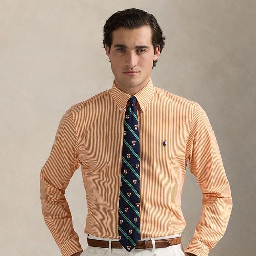 Custom Fit Striped Stretch Poplin Shirt - Polo Ralph Lauren - Modalova