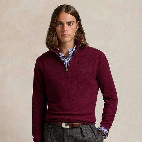 Mesh-Knit Cotton Quarter-Zip Jumper - Polo Ralph Lauren - Modalova