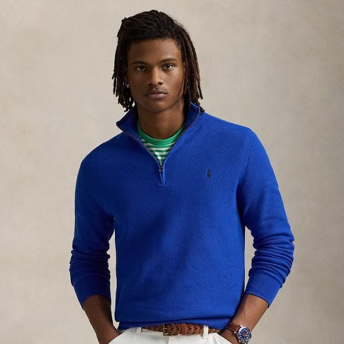 Mesh-Knit Cotton Quarter-Zip Jumper - Polo Ralph Lauren - Modalova