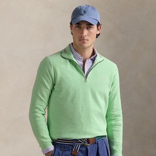 Mesh-Knit Cotton Quarter-Zip Jumper - Polo Ralph Lauren - Modalova