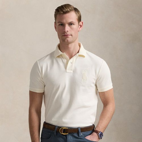 Custom Slim Fit Big Pony Mesh Polo Shirt - Polo Ralph Lauren - Modalova