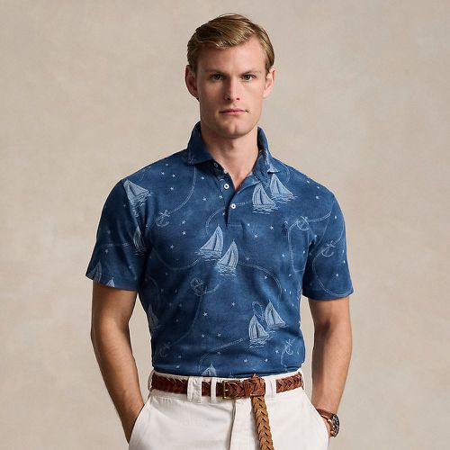 Custom Slim Fit Printed Mesh Polo Shirt - Polo Ralph Lauren - Modalova