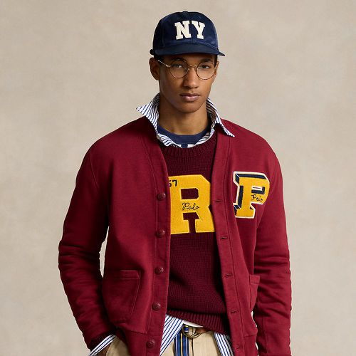 Slub Fleece Letterman Cardigan - Polo Ralph Lauren - Modalova