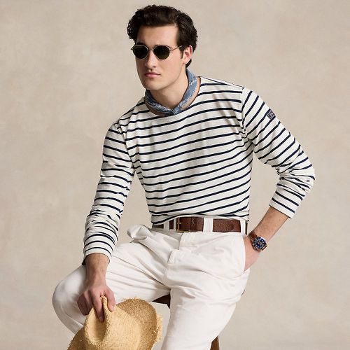 Classic Fit Striped Slub Jersey Shirt - Polo Ralph Lauren - Modalova