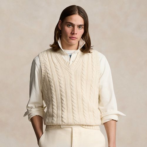 Aran-Knit Cotton-Cashmere Jumper Waistco - Polo Ralph Lauren - Modalova