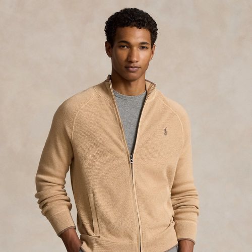 Textured Cotton Full-Zip Jumper - Polo Ralph Lauren - Modalova