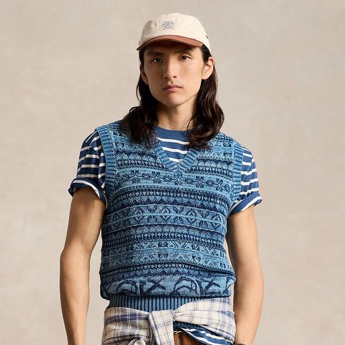 Fair Isle Indigo Cotton Sleeveless Jumper - Polo Ralph Lauren - Modalova