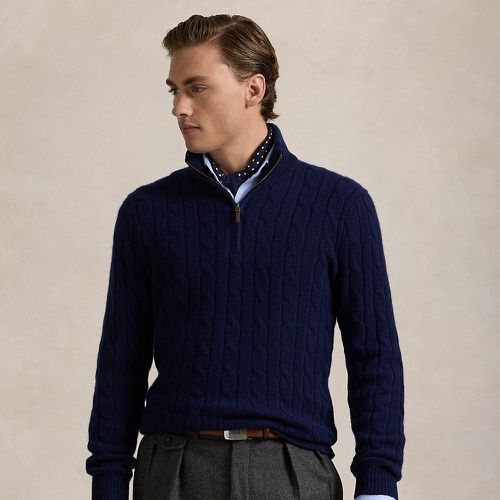 Cable-Knit Cashmere Quarter-Zip Jumper - Polo Ralph Lauren - Modalova