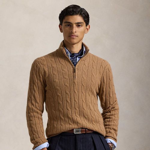 Cable-Knit Cashmere Quarter-Zip Jumper - Polo Ralph Lauren - Modalova