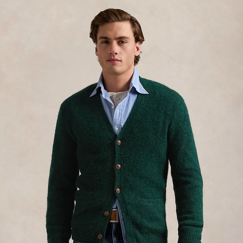 Suede-Patch V-Neck Cardigan - Polo Ralph Lauren - Modalova