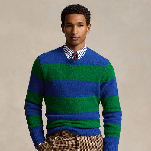 Suede-Patch Striped Sweater - Polo Ralph Lauren - Modalova