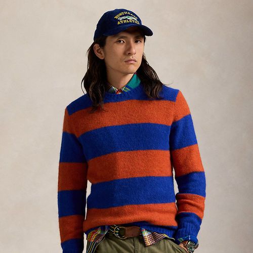 Suede-Patch Striped Sweater - Polo Ralph Lauren - Modalova