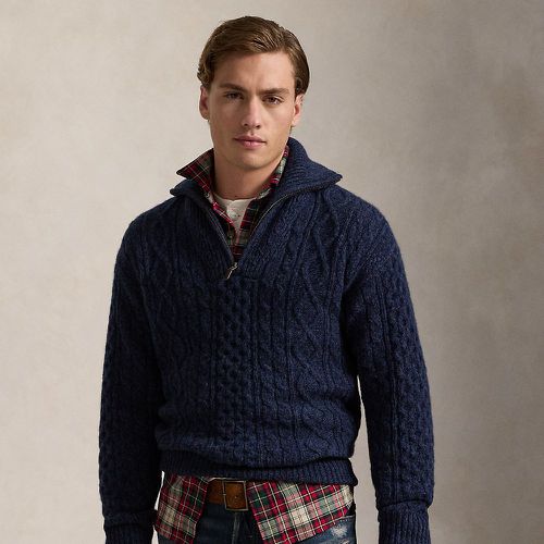 Aran Wool-Alpaca Quarter-Zip Jumper - Polo Ralph Lauren - Modalova