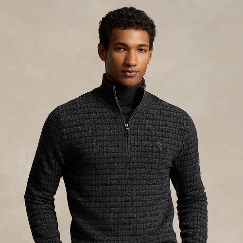 Plaid Wool Quarter-Zip Jumper - Polo Ralph Lauren - Modalova