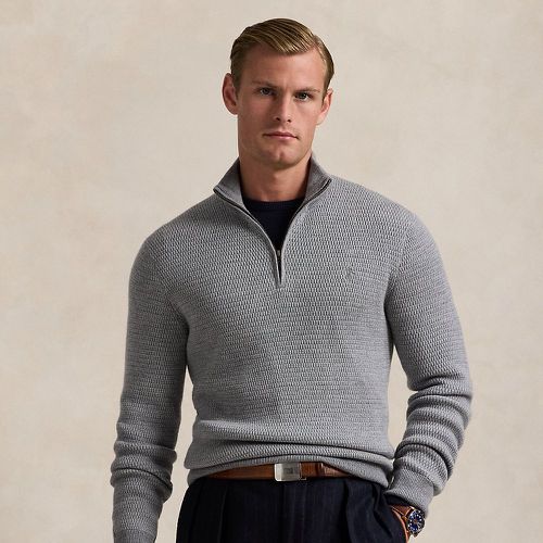 Washable Wool Quarter-Zip Jumper - Polo Ralph Lauren - Modalova