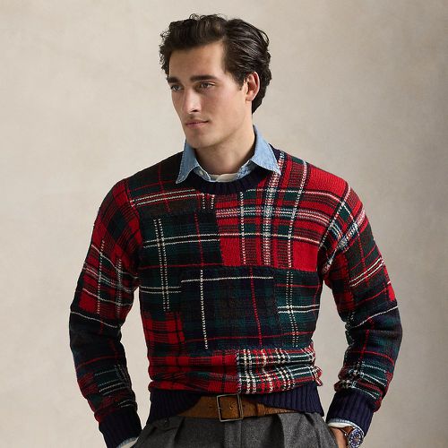 Plaid Patchwork Wool-Blend Jumper - Polo Ralph Lauren - Modalova