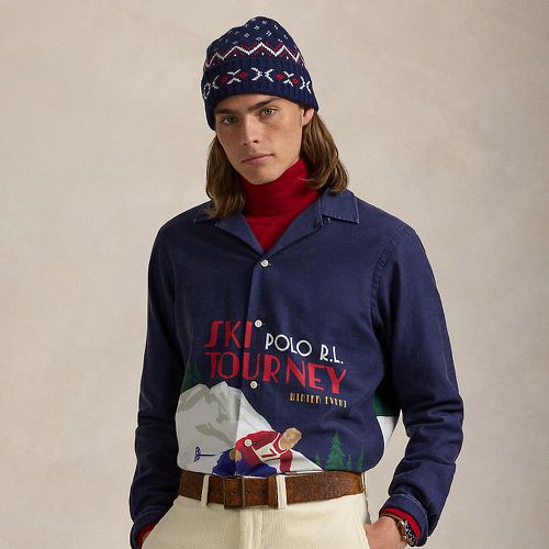 Classic Fit Skier-Print Satin Camp Shirt - Polo Ralph Lauren - Modalova