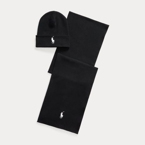 Rib-Knit Cotton Beanie & Scarf Gift Set - Polo Ralph Lauren - Modalova