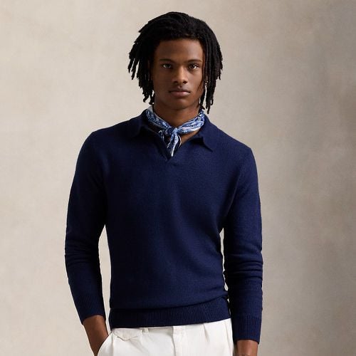 Linen-Cashmere Johnny-Collar Jumper - Polo Ralph Lauren - Modalova