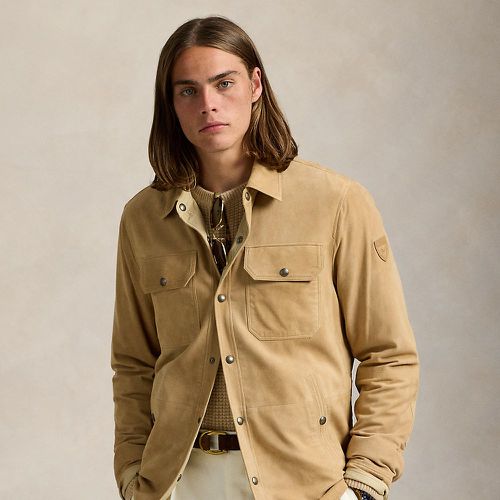 Reversible Suede-Taffeta Shirt Jacket - Polo Ralph Lauren - Modalova