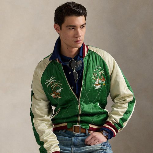 Embroidered Satin Jacket - Polo Ralph Lauren - Modalova