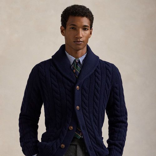 Cable-Knit Wool-Cashmere Shawl Cardigan - Polo Ralph Lauren - Modalova