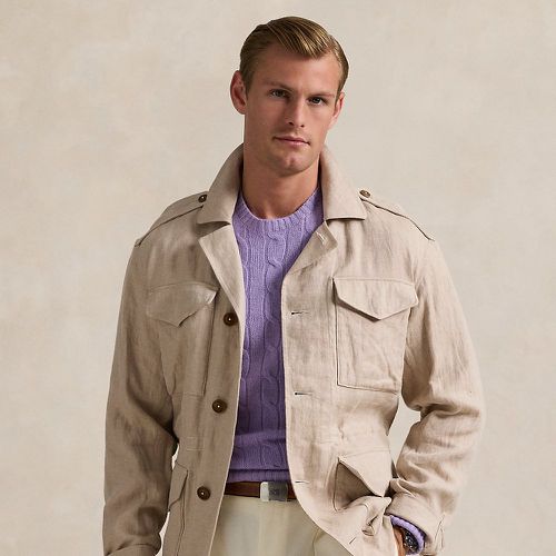 Linen Herringbone Field Jacket - Polo Ralph Lauren - Modalova