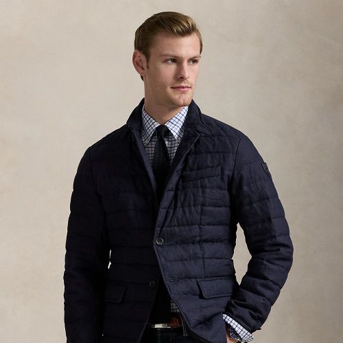 Quilted Linen Down Jacket - Polo Ralph Lauren - Modalova