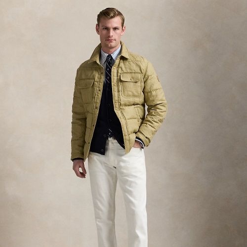 Quilted Linen Down Jacket - Polo Ralph Lauren - Modalova