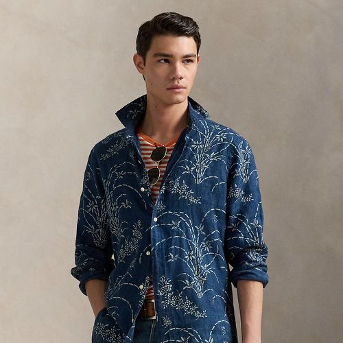 Classic Fit Indigo Floral Linen Shirt - Polo Ralph Lauren - Modalova