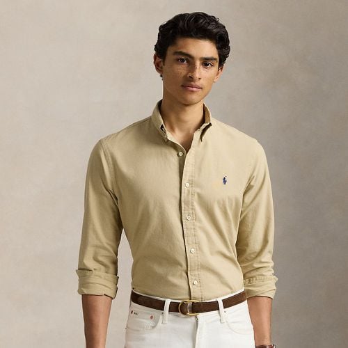 Slim Fit Garment-Dyed Oxford Shirt - Polo Ralph Lauren - Modalova