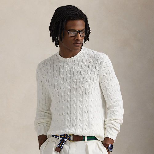 Cable-Knit Cotton Crewneck Jumper - Polo Ralph Lauren - Modalova