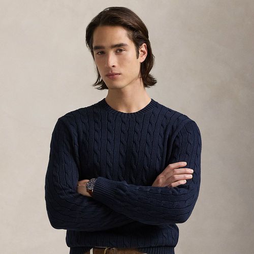 Cable-Knit Cotton Crewneck Jumper - Polo Ralph Lauren - Modalova