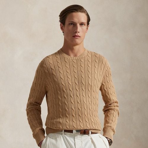 Cable-Knit Cotton Crewneck Jumper - Polo Ralph Lauren - Modalova