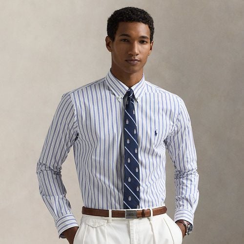 Custom Fit Striped Stretch Poplin Shirt - Polo Ralph Lauren - Modalova